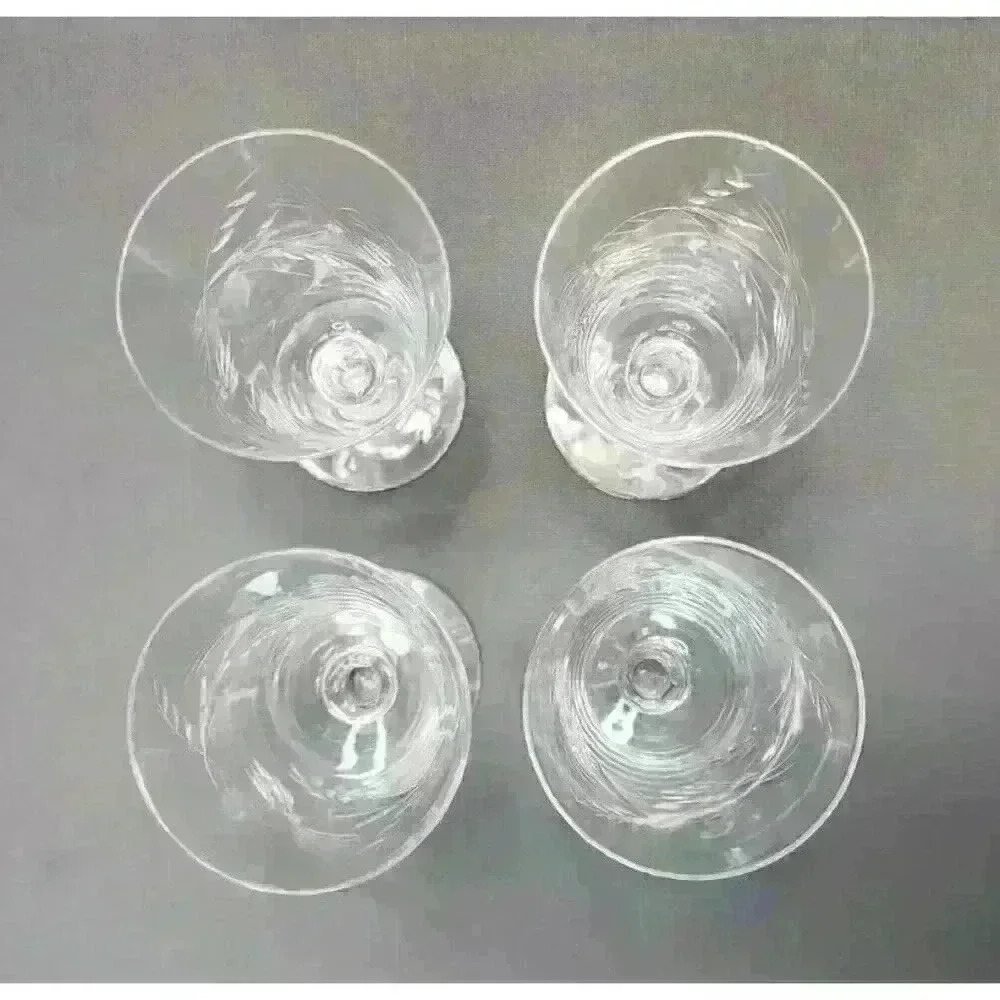 Vintage Cambridge Montrose Crystal Juice Glass Stemmed Cordials Set of 5 Glasses - Picture 3 of 4